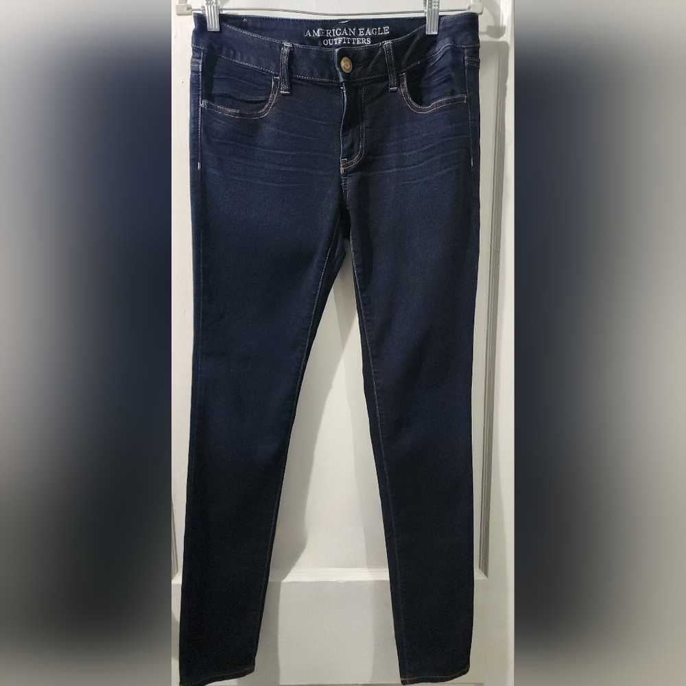 American Eagle Outfitters Women Dark Blue Jeggings size 8